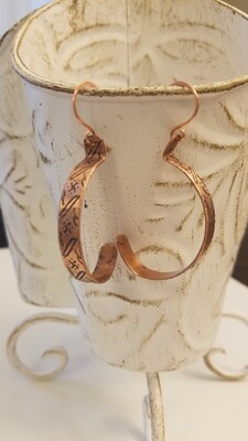 Etched Copper Hoop Earrings: Exquisite and Unique Designs: Free Shipping - image3